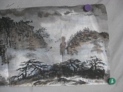 李穎珍 作 山水 國(guó)畫一幅 尺寸68*34厘米 B082205